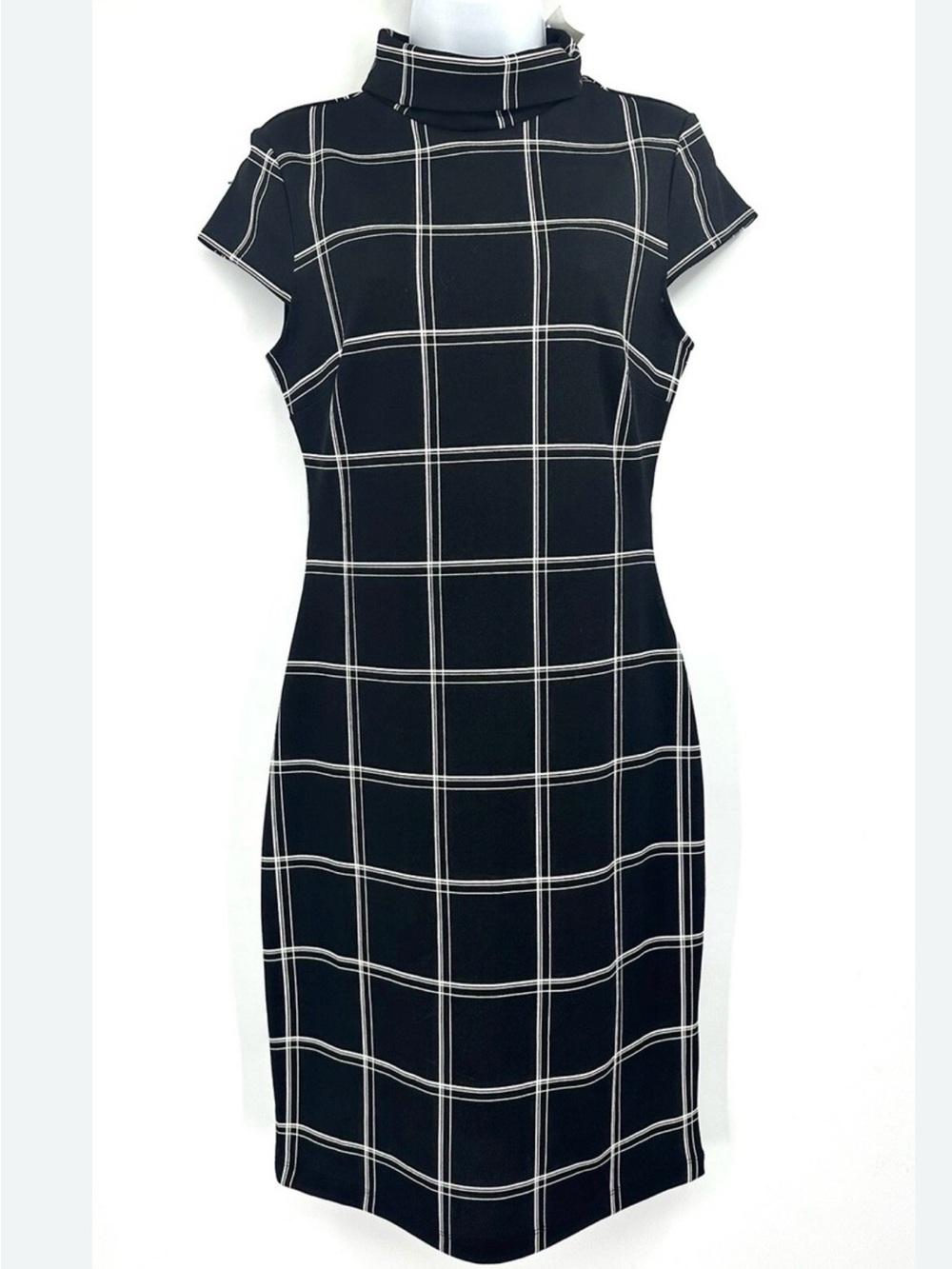 H&M Plaid Cap Sleeve Shift Dress